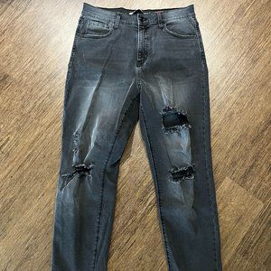 Black High Waisted Mom Jeans